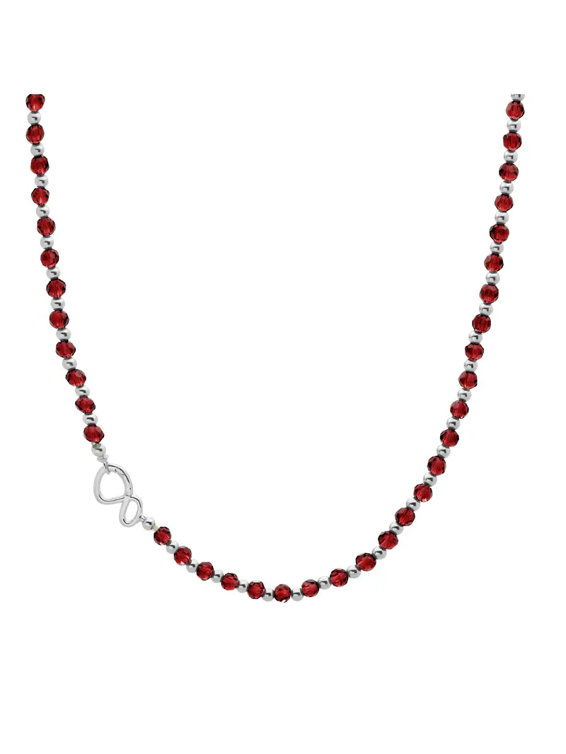 Link Ketting Ruby Quartz Zilver