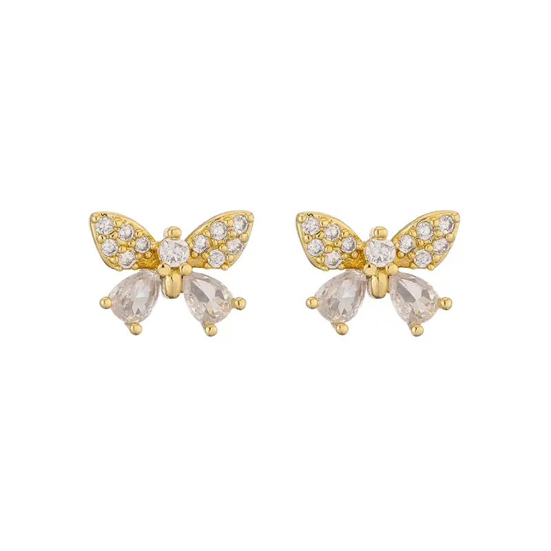 Luminous butterfly studs