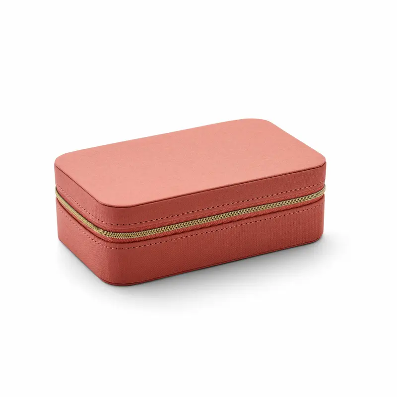 Luxe sieraden doos soft peach velvet