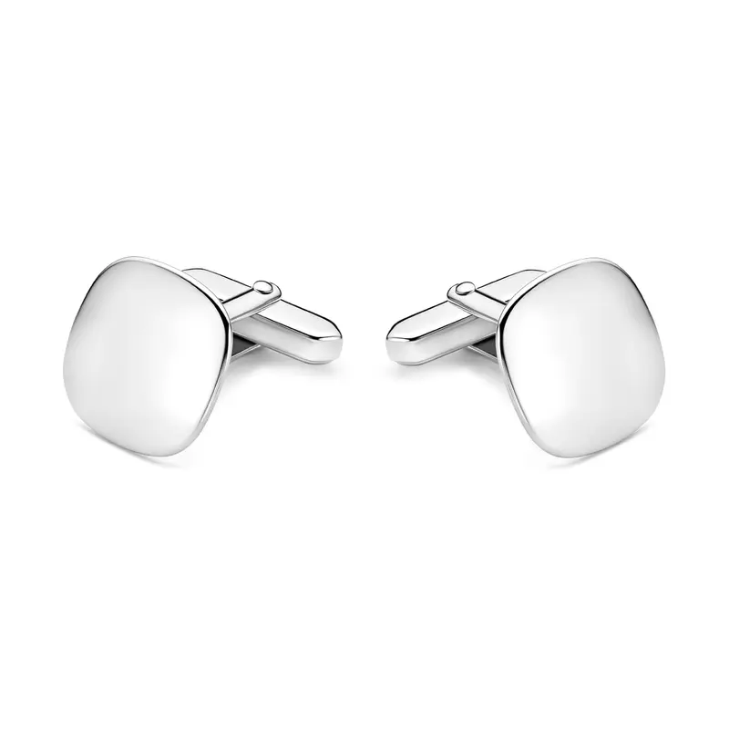 Manchetknopen manchetknoppen zilver gerhodineerd 16,5 mm