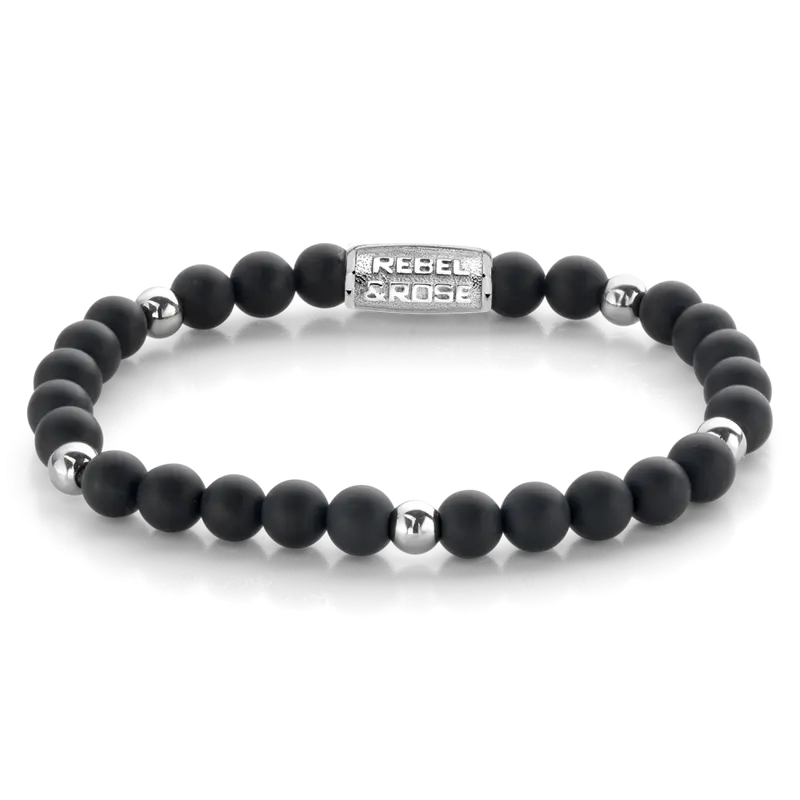 Matt Black Madonna - 6mm - Kralen Armband Dames