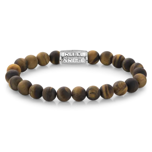 Matt Tiger Lily - 8mm - Kralen Heren Armband