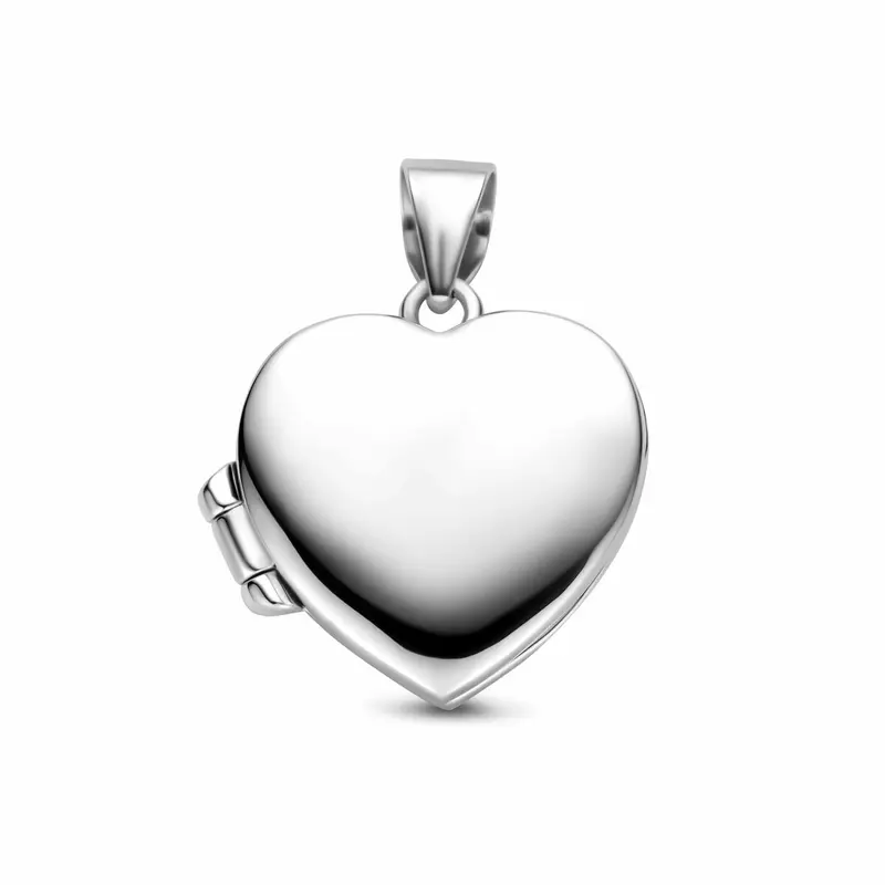 Medaillon hart 15,5 mm zilver