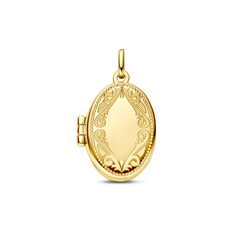medaillon ovaal gravure 17 mm 14K geelgoud