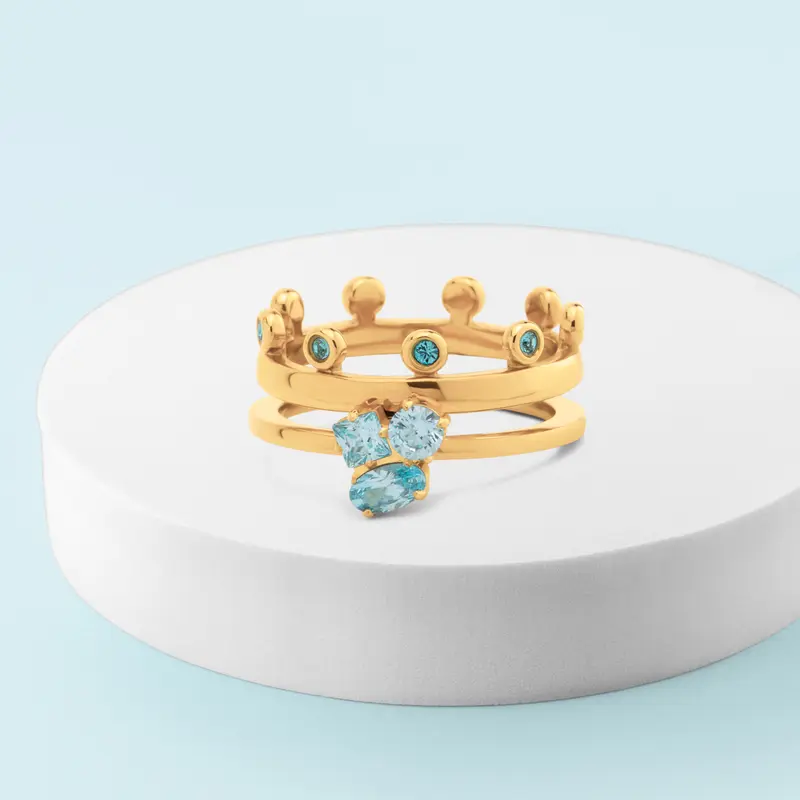 Melano Friends & Twisted Glitter Garden Ringen Set