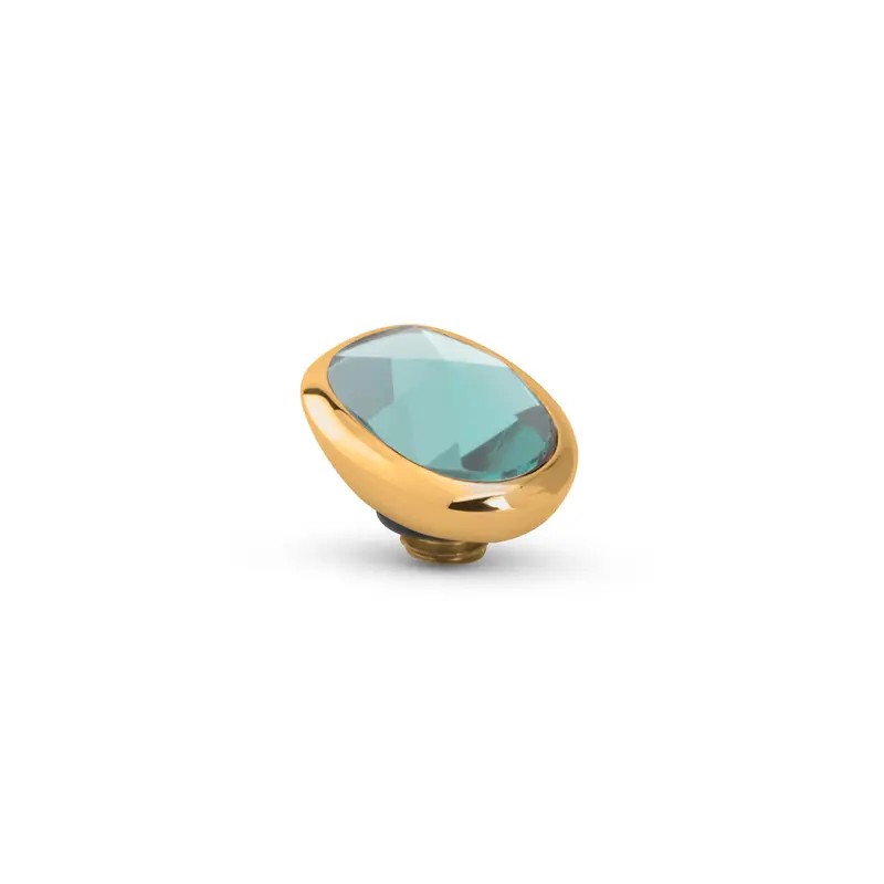 Melano Twisted Cloudy Oval Steentje