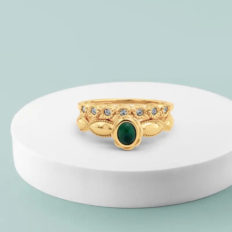 Melano Twisted & Friends Parisian Green Ringen Set