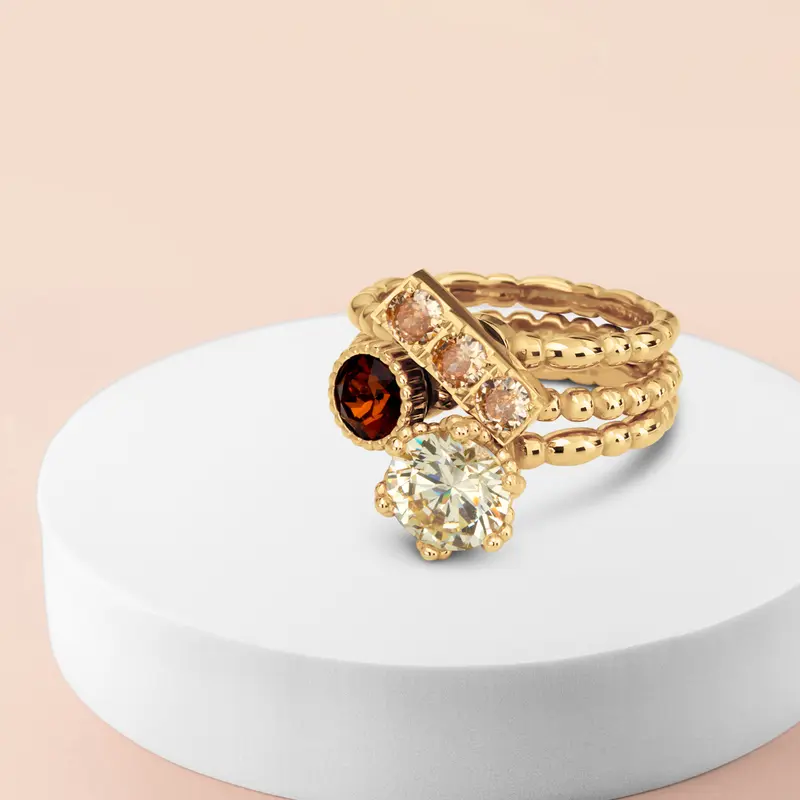 Melano Twisted Radiant Peace Ringen Set