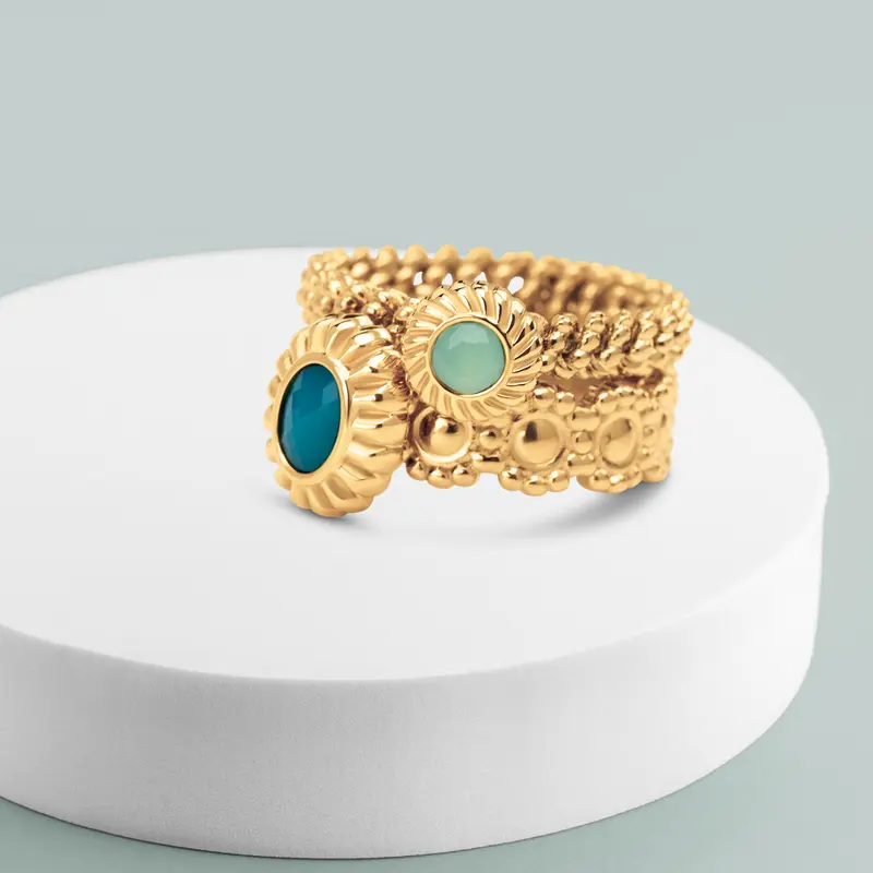 Melano Twisted & Vivid Green Grass Ringen Set