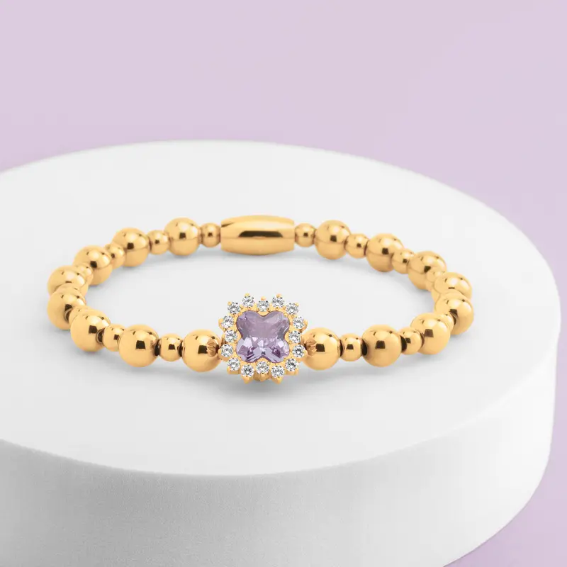 Melano Vivid Purple Pop Armband Set
