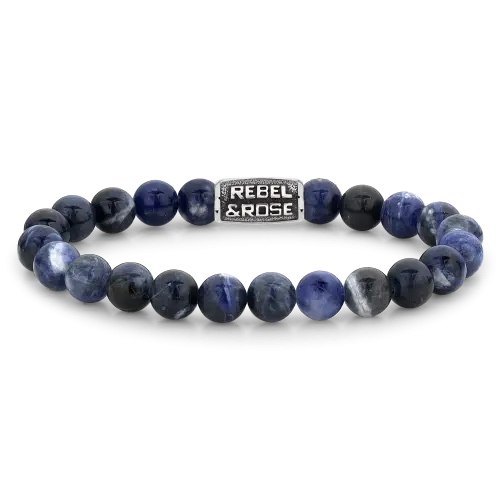 Midnight Blue Vintage - 8mm - Kralen Heren Armband