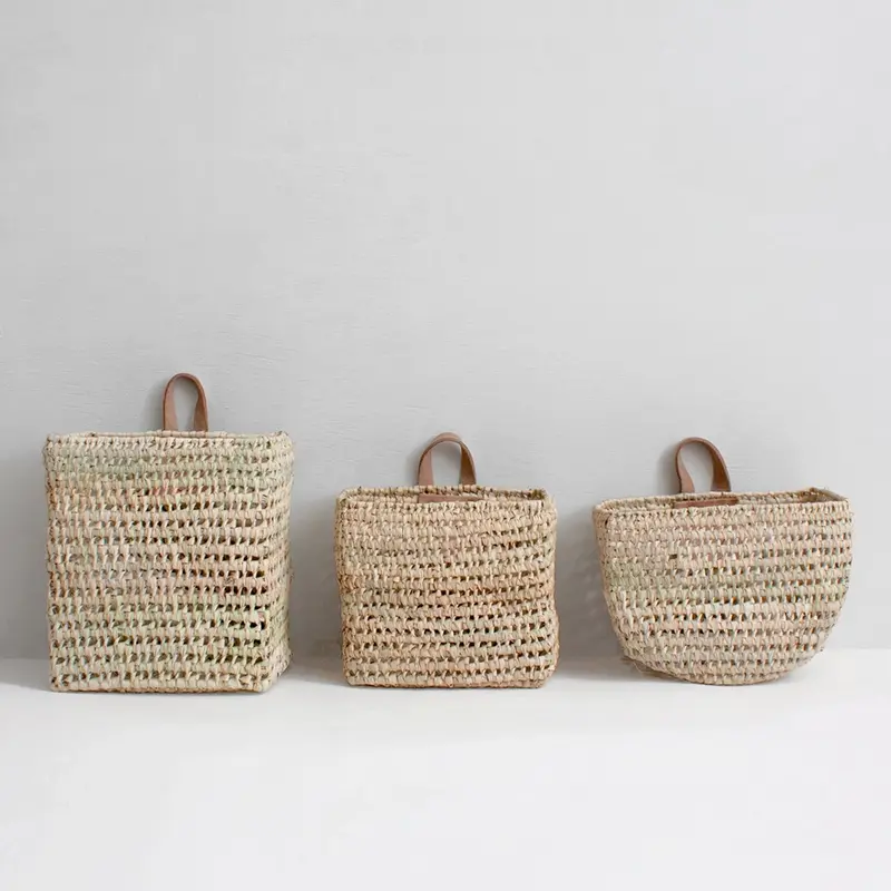 Mini Hand Woven Wall Baskets - Set of 3