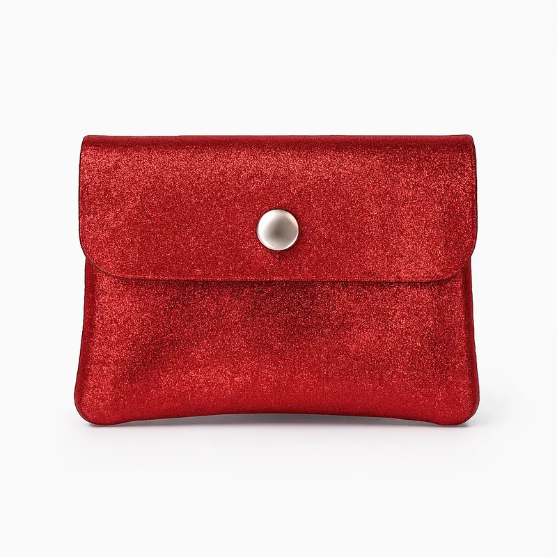 Mini portemonnee | Metalic Ruby