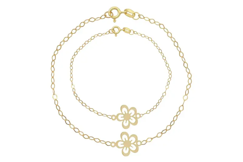 Moeder-Kind Armband Bloem 14K Goud BeMy