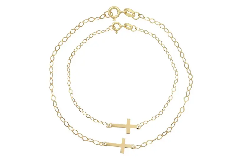Moeder-Kind Armband Kruis 14K Goud BeMy