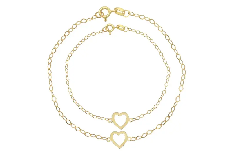 Moeder-Kind Armband Single Heart 14K Goud BeMy