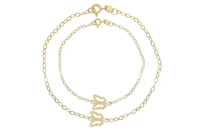 Moeder-Kind Armband Vlinder 14K Goud BeMy