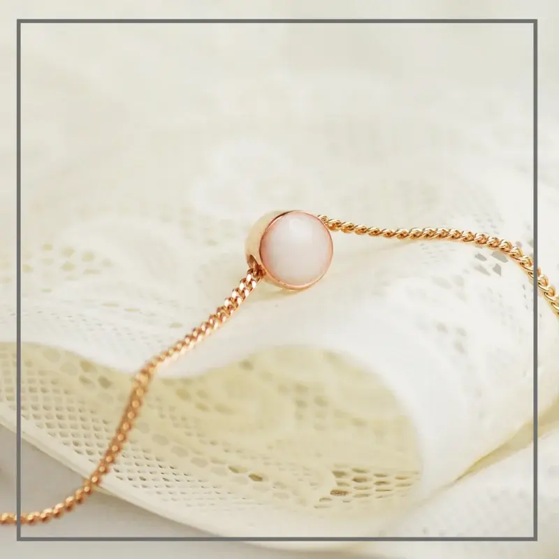 Moedermelk Armband Center Rond Rosegoud