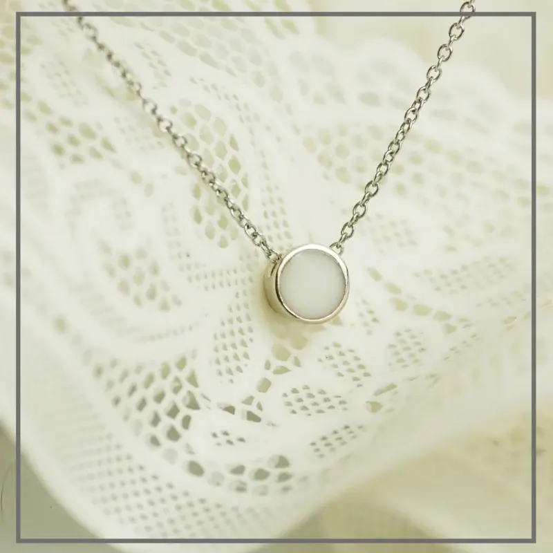 Moedermelk Armband Center Rond Witgoud