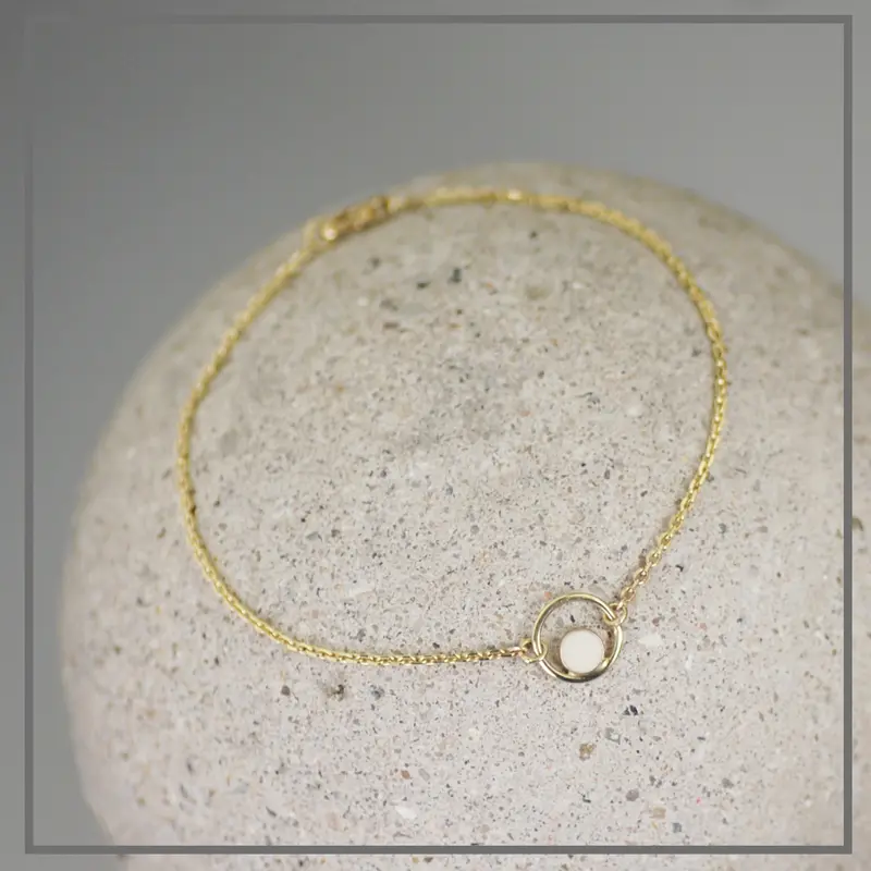 Moedermelk Armband Design Plain in Goud