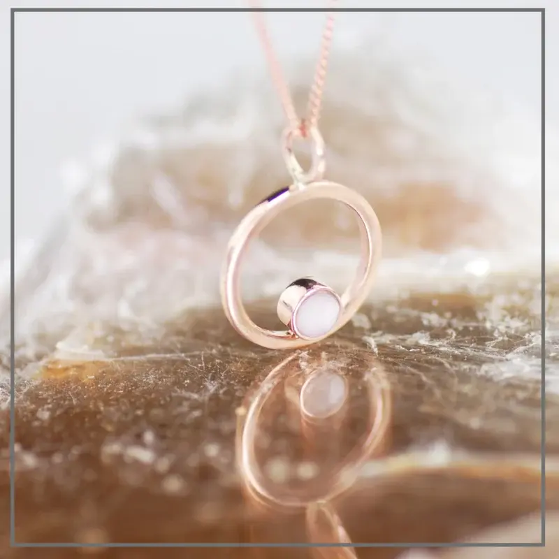 Moedermelk Collier Design Plain Solid Rosegoud