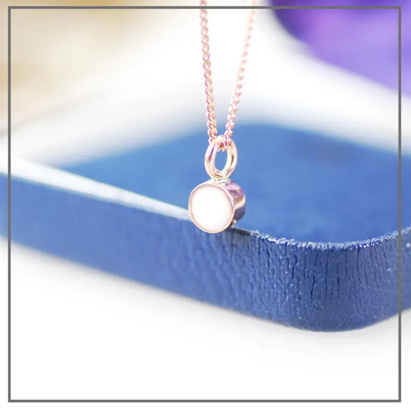 Moedermelk collier Simple in roségoud