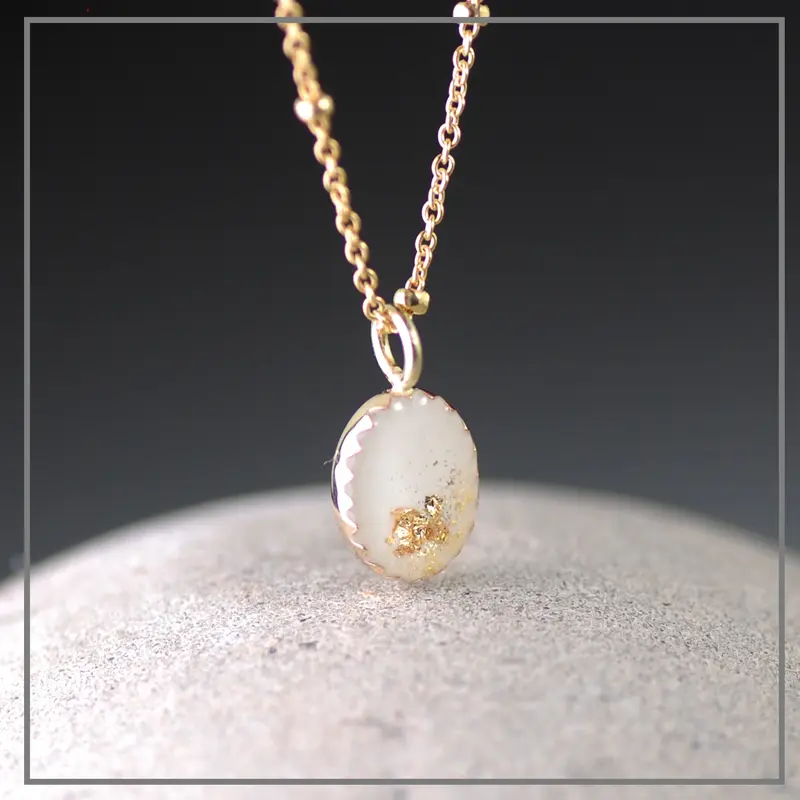 Moedermelk Ketting Cherish Oval Gold