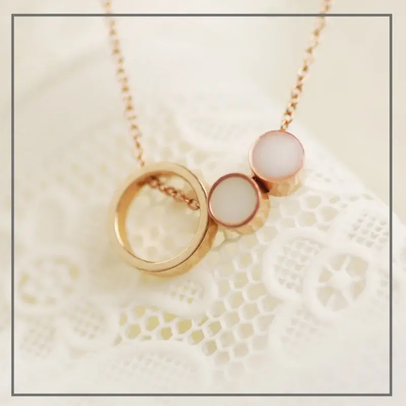 Moedermelk Ketting Circle of Love Double Roségoud