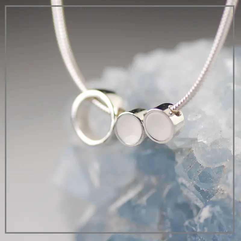 Moedermelk Ketting Circle of Love Double Zilver