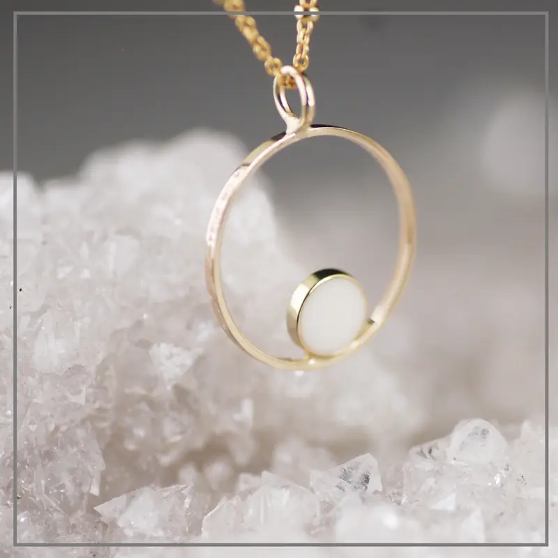 Moedermelk Ketting Design Plain Femine Goud