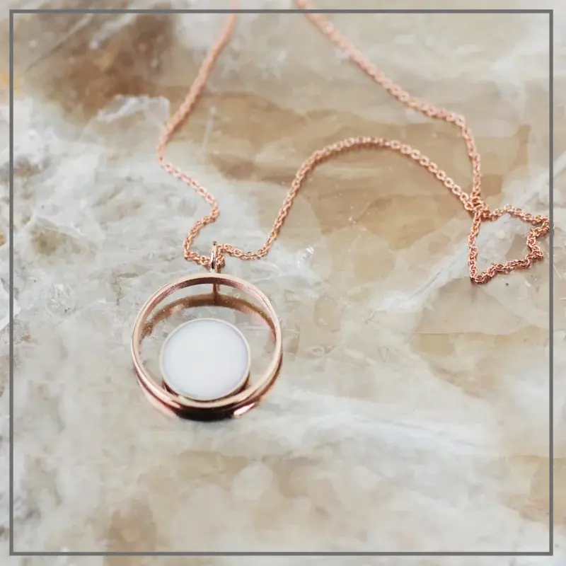 Moedermelk Ketting Design Plain Rosegoud