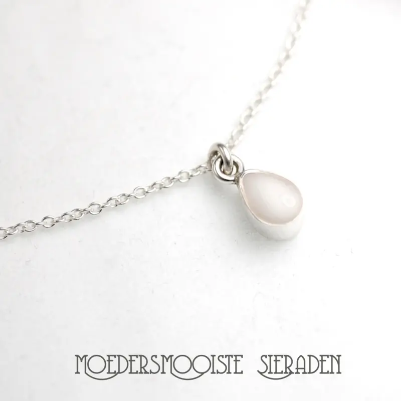 Moedermelk Ketting Druppel Zilver
