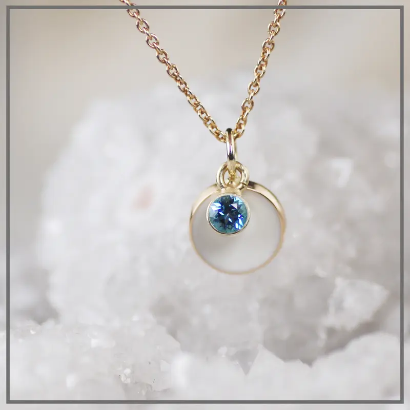 Moedermelk Ketting Goud Puur met Geboortesteen