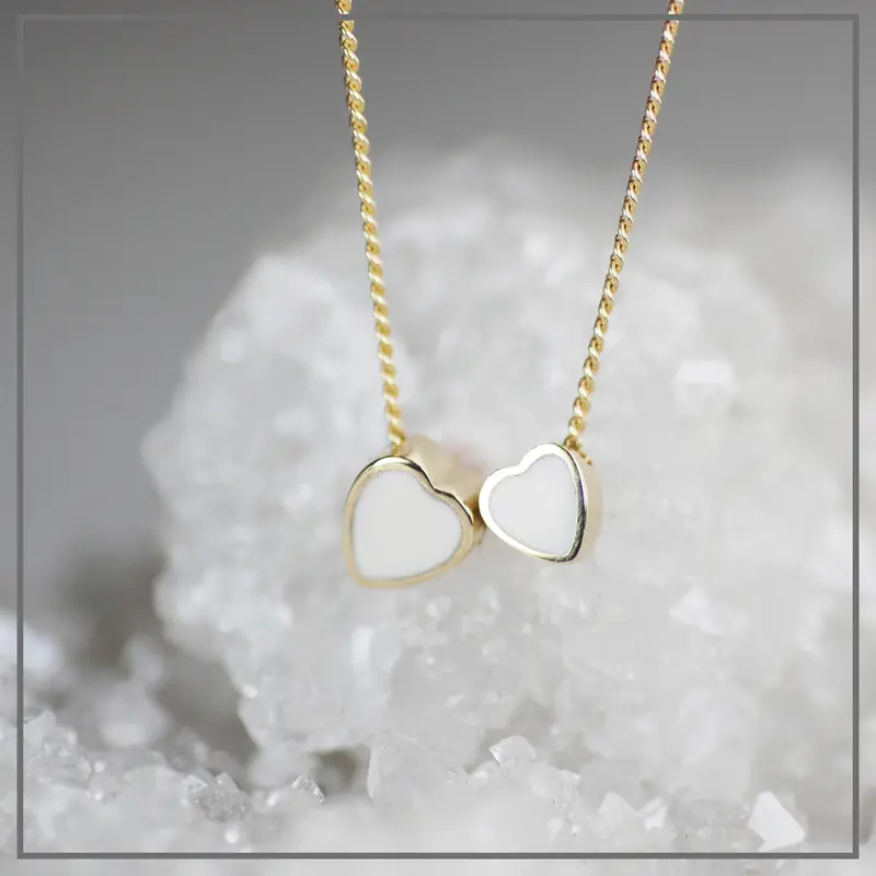 Moedermelk Ketting Hart Center 2 in Goud
