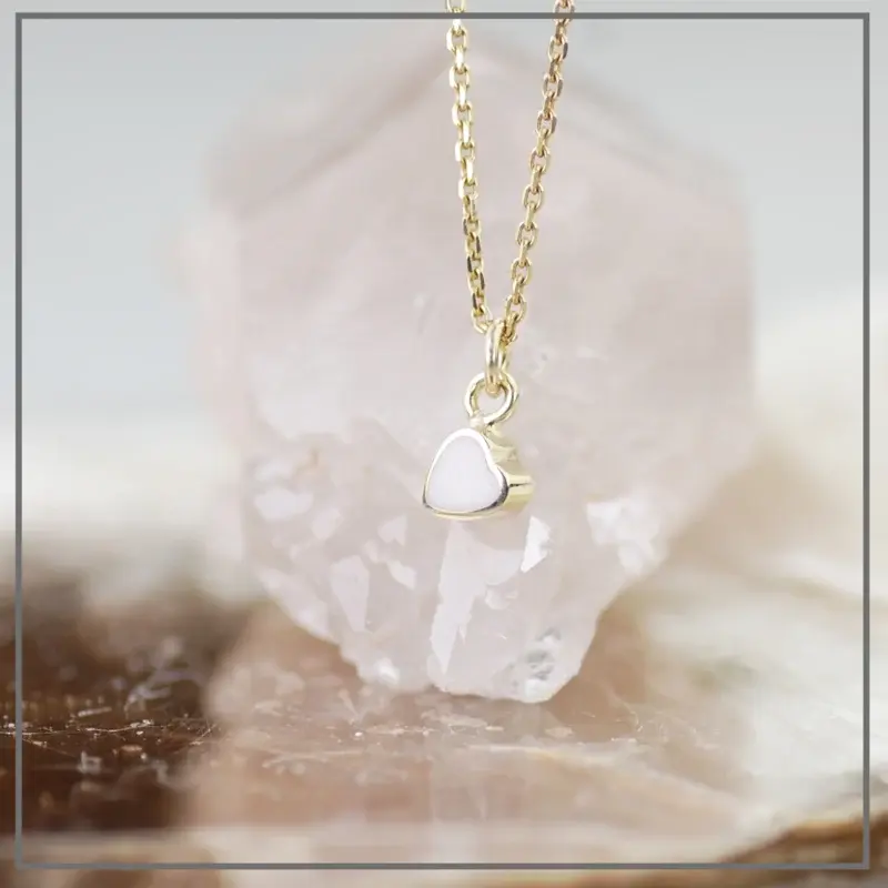Moedermelk Ketting Hart Goud