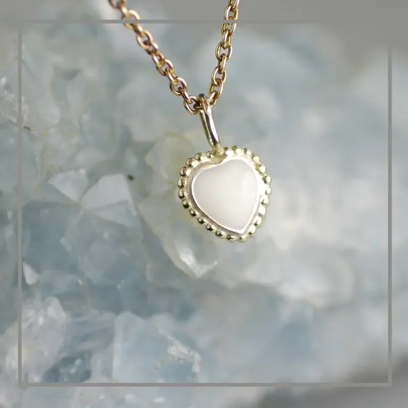 Moedermelk Ketting Mathilde Vintage Heart in Goud