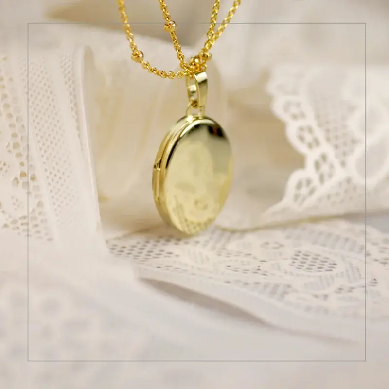Moedermelk Ketting Médaillon L'ámour van goud