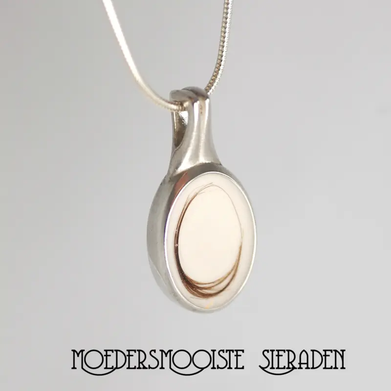 Moedermelk Ketting Ovaal Classic in zilver