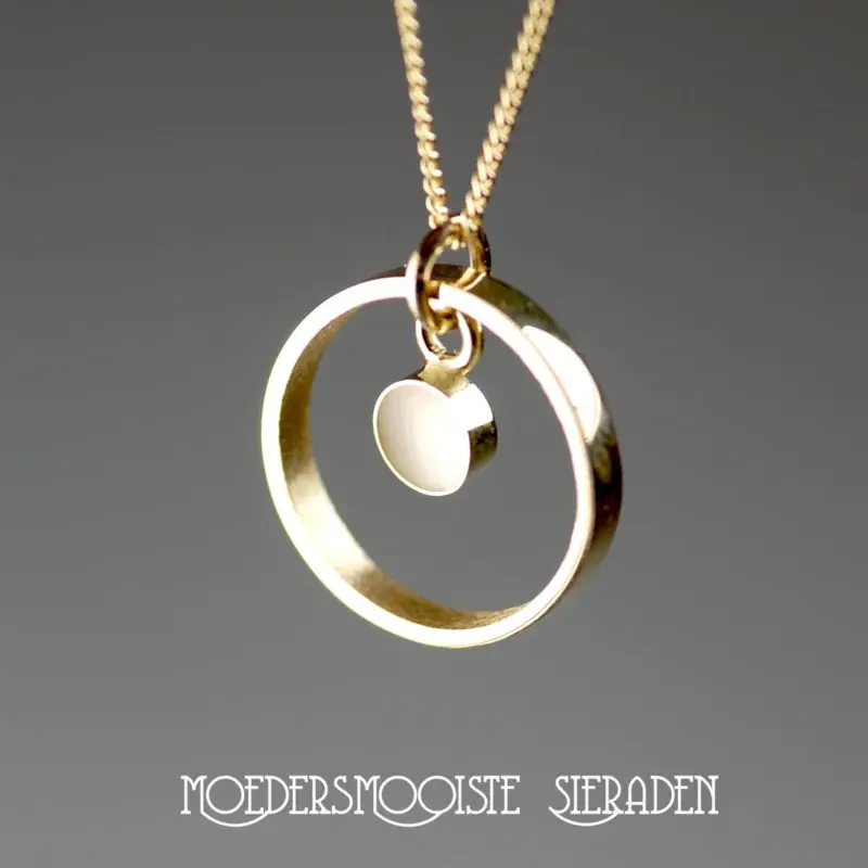 Moedermelk Ketting Queen Circle Goud