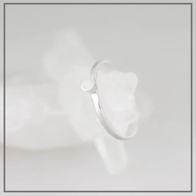 Moedermelk ring Bright Eye Mat Zilver