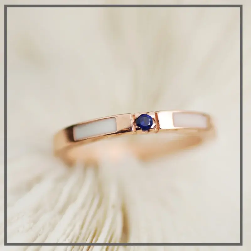 Moedermelk ring Capsule Rosegoud Geboortesteen