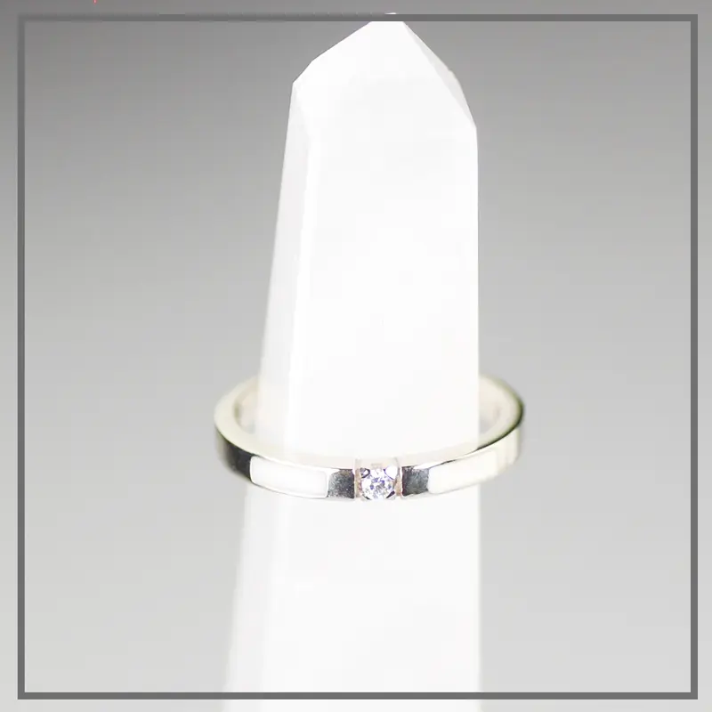 Moedermelk ring Capsule Witgoud Geboortesteen