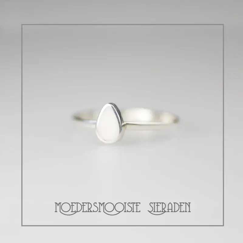 Moedermelk ring Drop of Milk Zilver