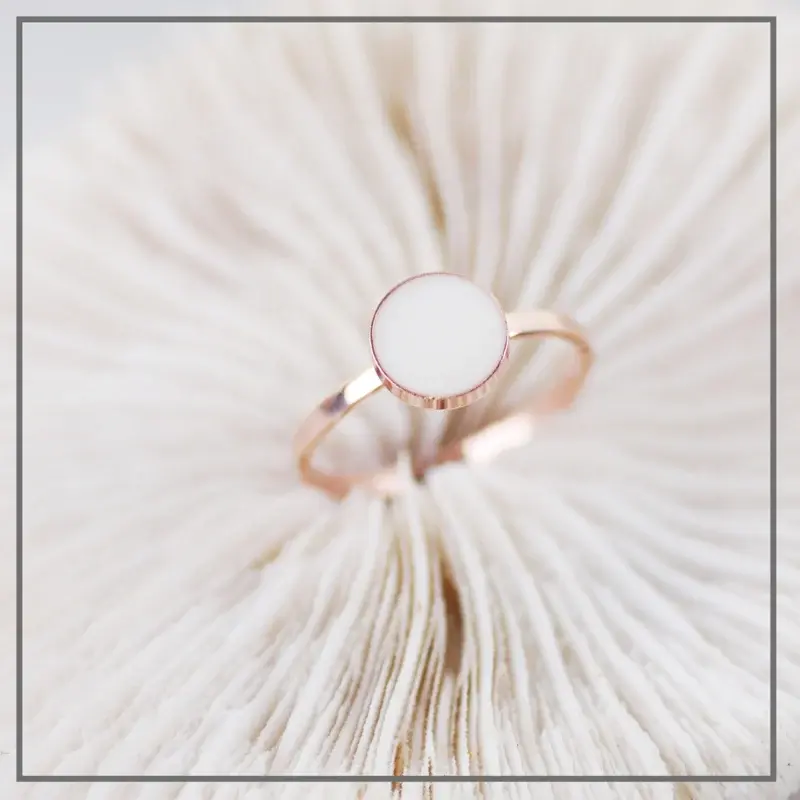 Moedermelk ring Enid Roségoud