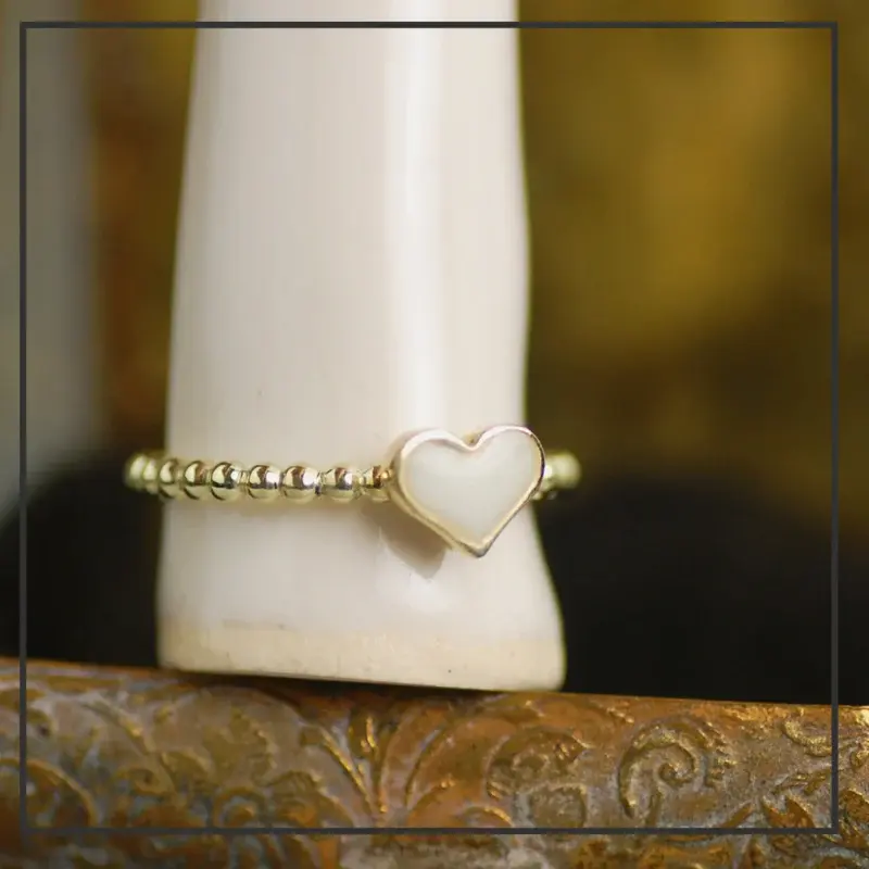 Moedermelk ring Essence Heart Gold