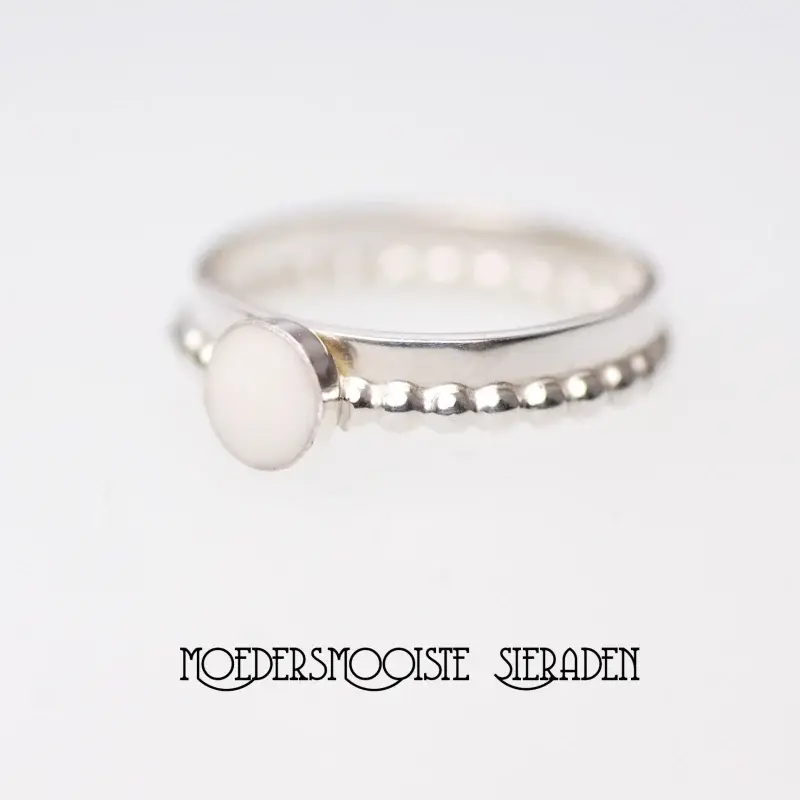 Moedermelk ring Femke Zilver
