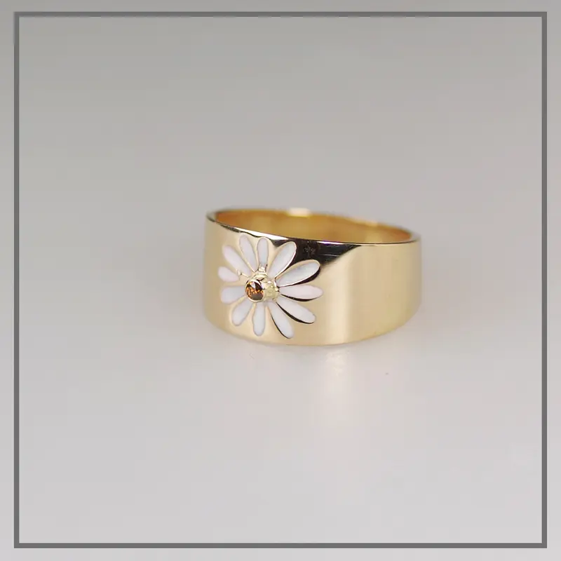 Moedermelk ring Flora Goud