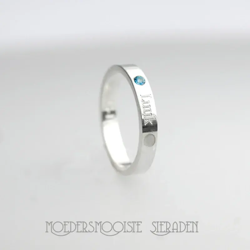 Moedermelk ring Forward met geboortesteen