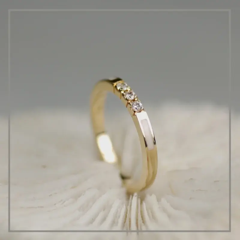 Moedermelk ring Goud Capsule 3 Stones