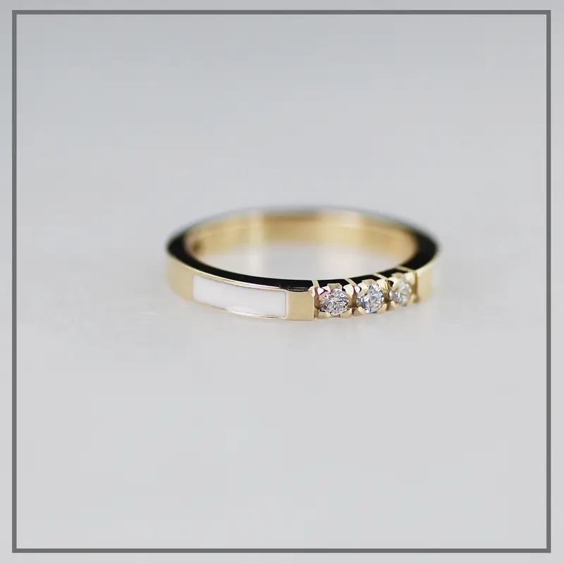 Moedermelk ring Goud Capsule 3 Stones